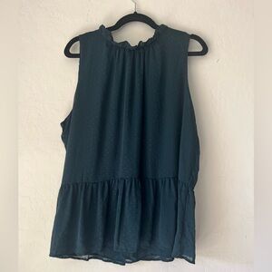 LOFT Sleeveless Dark Blue Blouse
